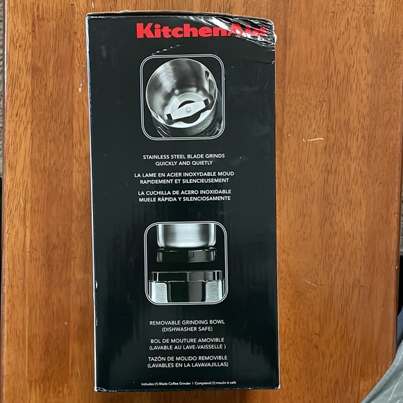 NWT KitchenAid Blade Coffee Grinder BCG111OB in Onyx Black - Picture 3 of 8